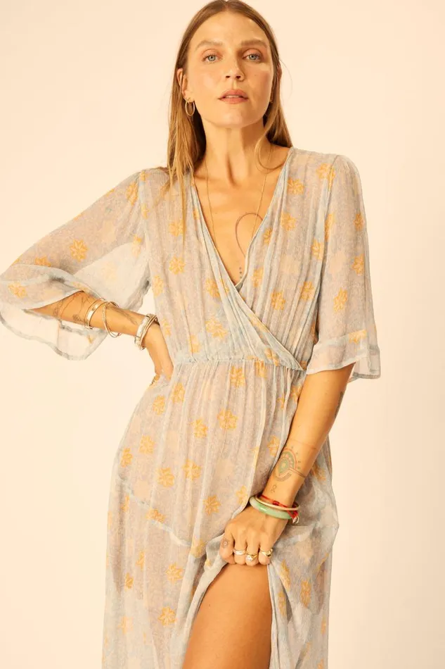 Dresses Shop Natalie Martin COCO MAXI Snowflake Tangerine