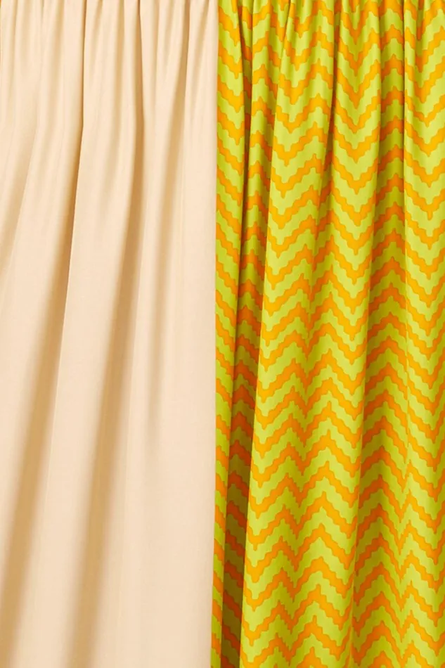 Dresses Shop Natalie Martin DONNA DRESS Block Zigzag Tangerine
