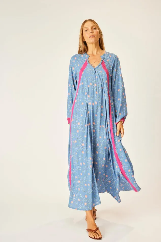 Dresses Shop Natalie Martin FIORE MAXI Pinwheel Denim