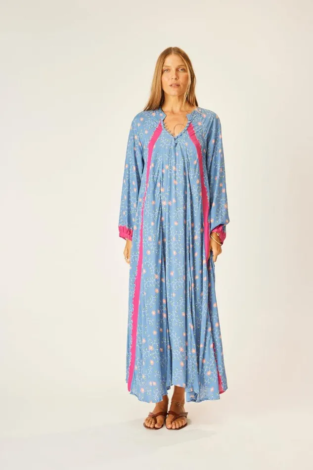 Dresses Shop Natalie Martin FIORE MAXI Pinwheel Denim