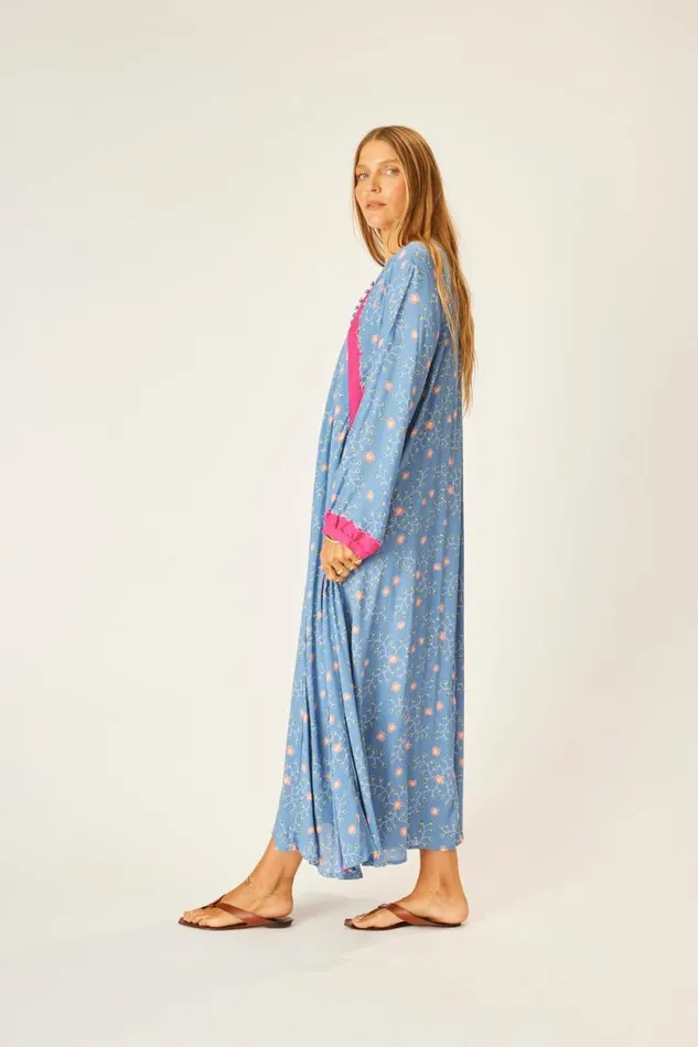 Dresses Shop Natalie Martin FIORE MAXI Pinwheel Denim