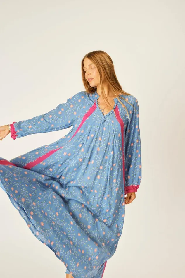Dresses Shop Natalie Martin FIORE MAXI Pinwheel Denim
