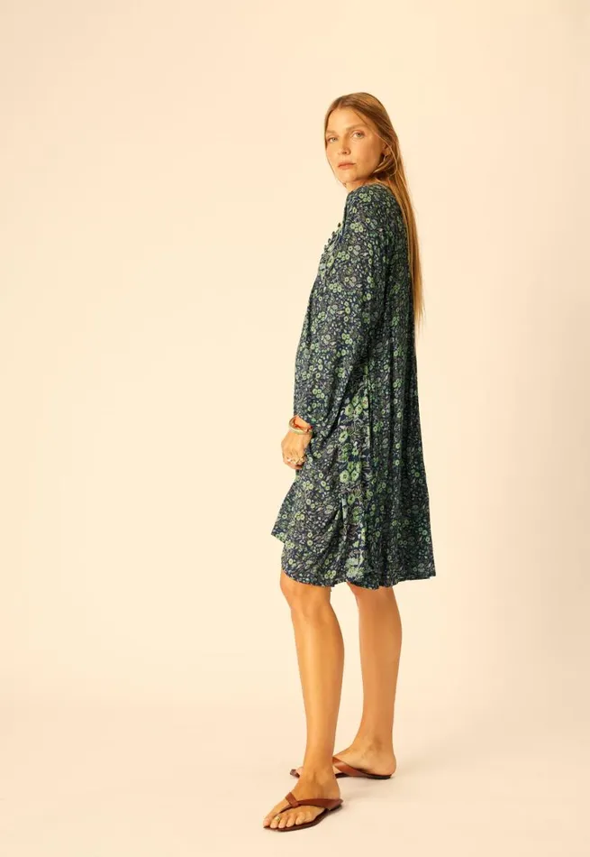 Dresses Shop Natalie Martin FIORE SHORT DRESS Petite Fleur Marine