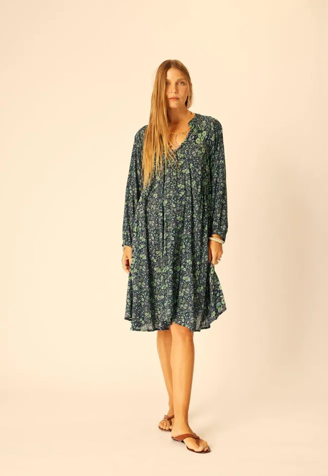 Dresses Shop Natalie Martin FIORE SHORT DRESS Petite Fleur Marine