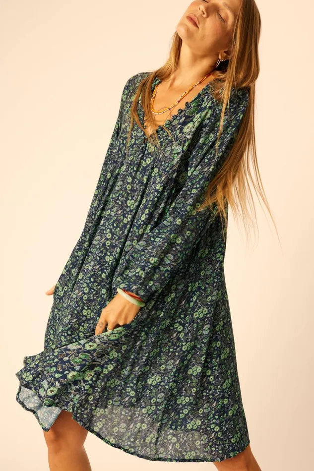 Dresses Shop Natalie Martin FIORE SHORT DRESS Petite Fleur Marine