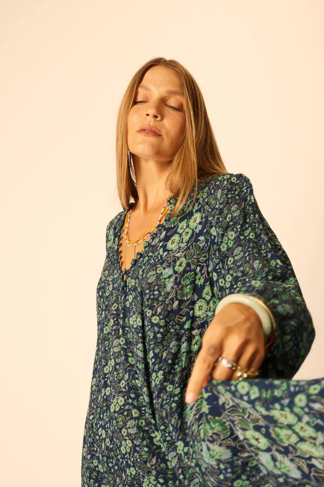 Dresses Shop Natalie Martin FIORE SHORT DRESS Petite Fleur Marine