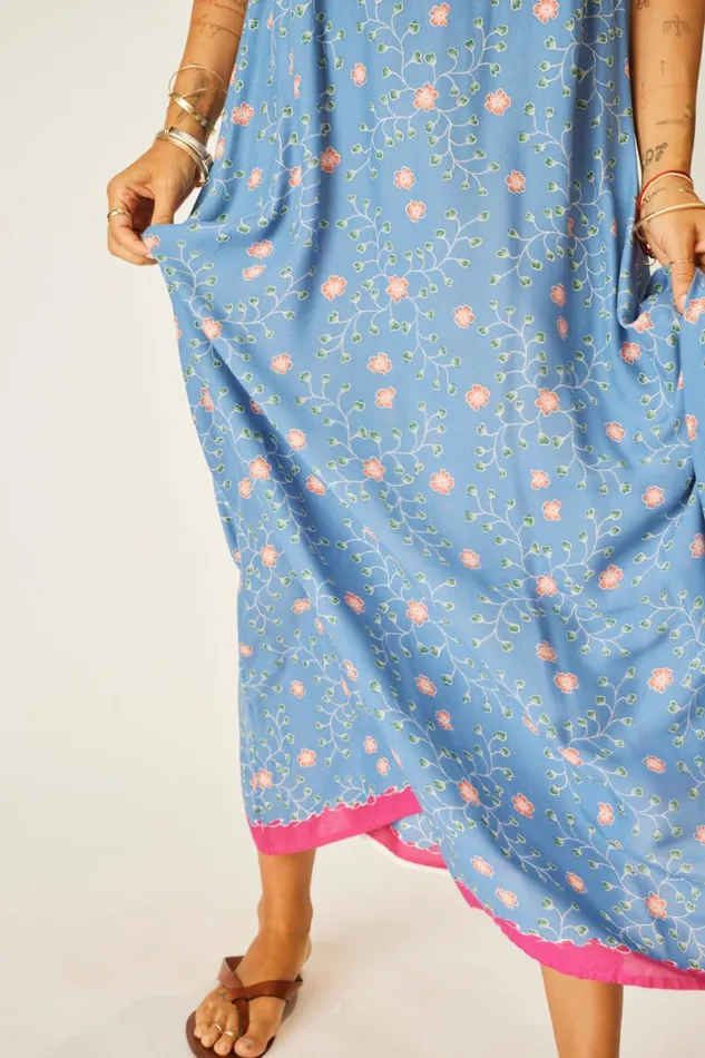 Dresses Shop Natalie Martin HEATHER MAXI Pinwheel Denim