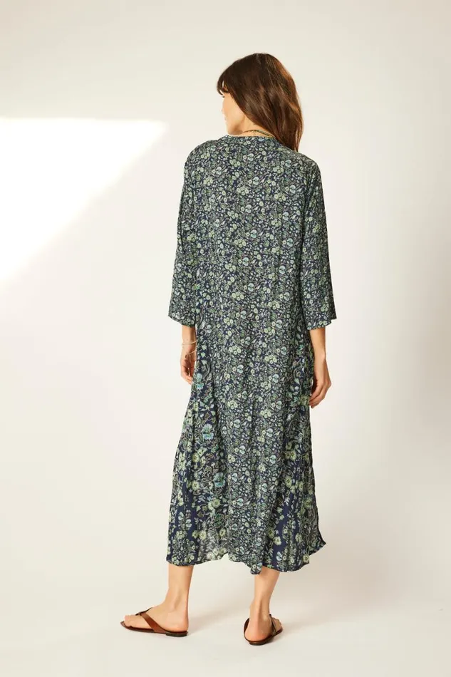 Dresses Shop Natalie Martin ISOBEL DRESS Petite Fleur Marine