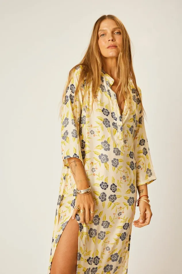 Dresses Shop Natalie Martin ISOBEL DRESS Prairie Indigo