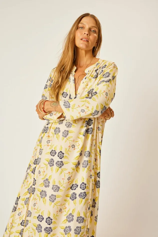 Dresses Shop Natalie Martin ISOBEL DRESS Prairie Indigo
