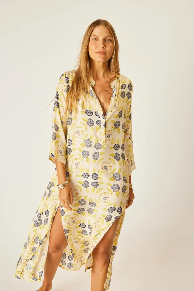 Dresses Shop Natalie Martin ISOBEL DRESS Prairie Indigo