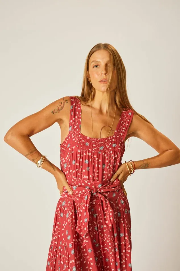 Dresses Shop Natalie Martin JASMINE MAXI Pinwheel Barn Red