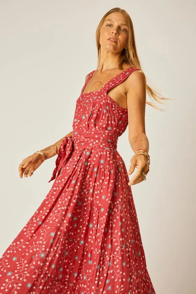 Dresses Shop Natalie Martin JASMINE MAXI Pinwheel Barn Red