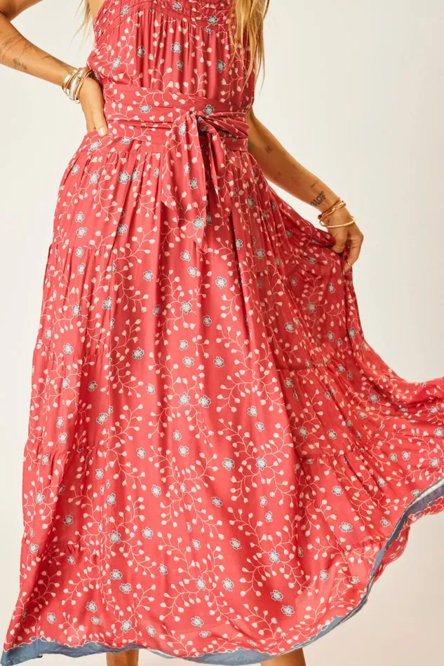 Dresses Shop Natalie Martin JASMINE MAXI Pinwheel Barn Red