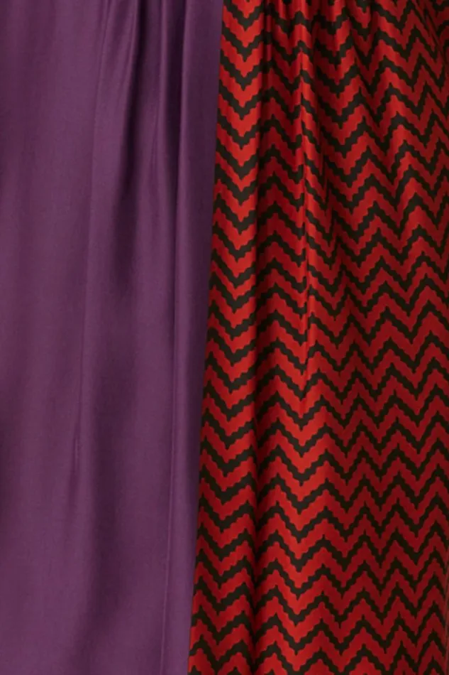 Dresses Shop Natalie Martin MELANIE DRESS Block Zig Zag Aubergine