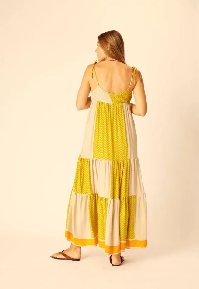 Dresses Shop Natalie Martin MELANIE DRESS Block Zig Zag Aubergine