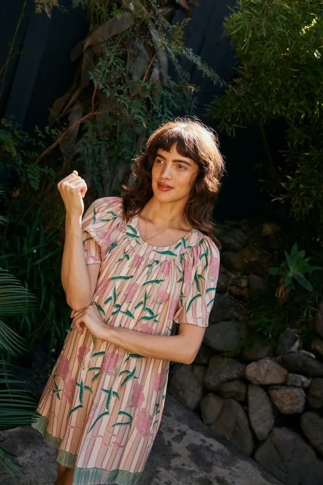 Dresses Shop Natalie Martin SIENNA MINI DRESS Chamomile Rose