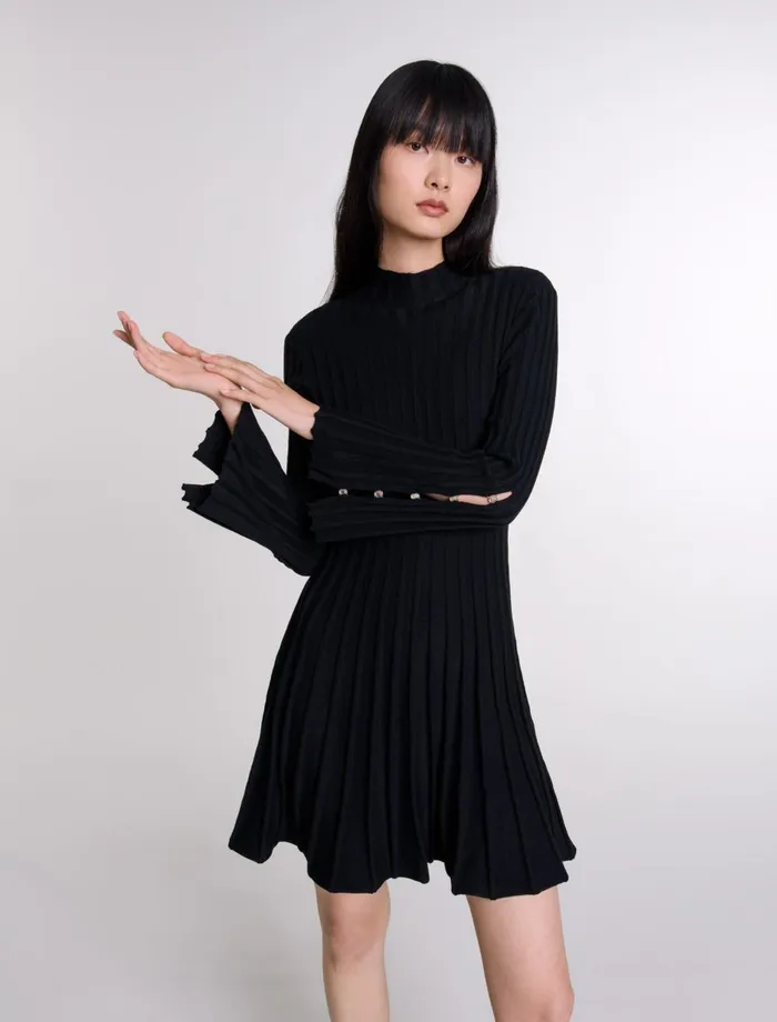Dresses Women Maje Short Knit Dress Black