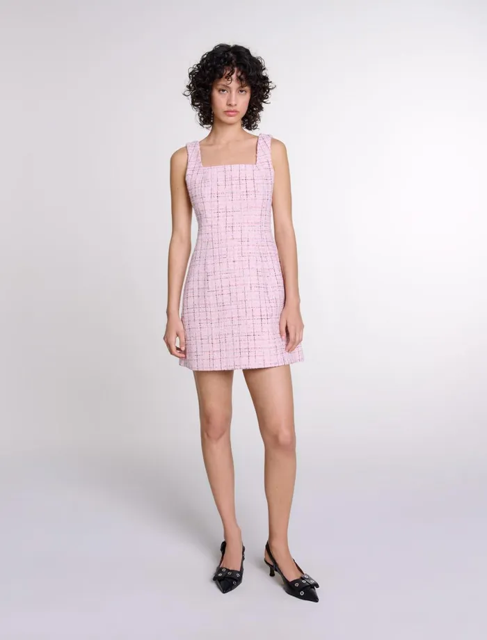 Dresses Women Maje Sleeveless Tweed Dress Pink