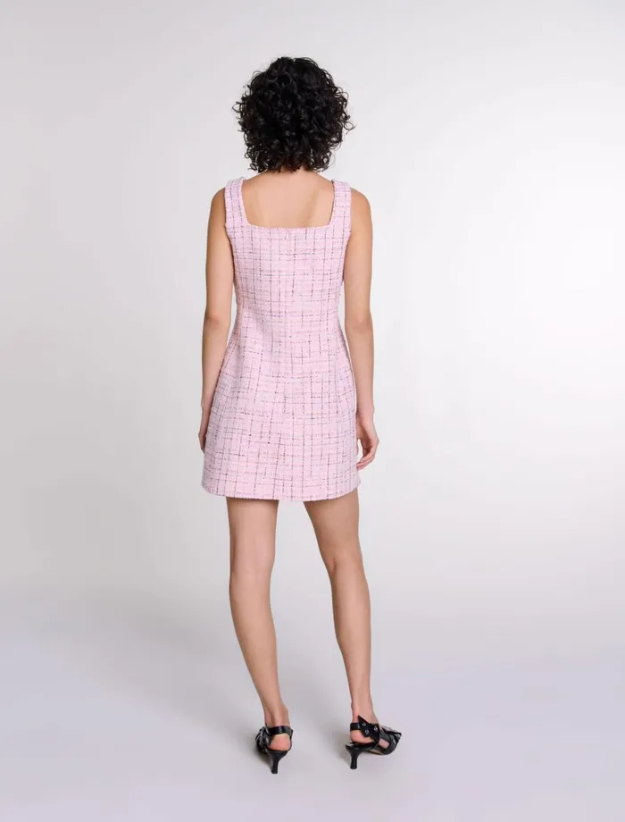 Dresses Women Maje Sleeveless Tweed Dress Pink