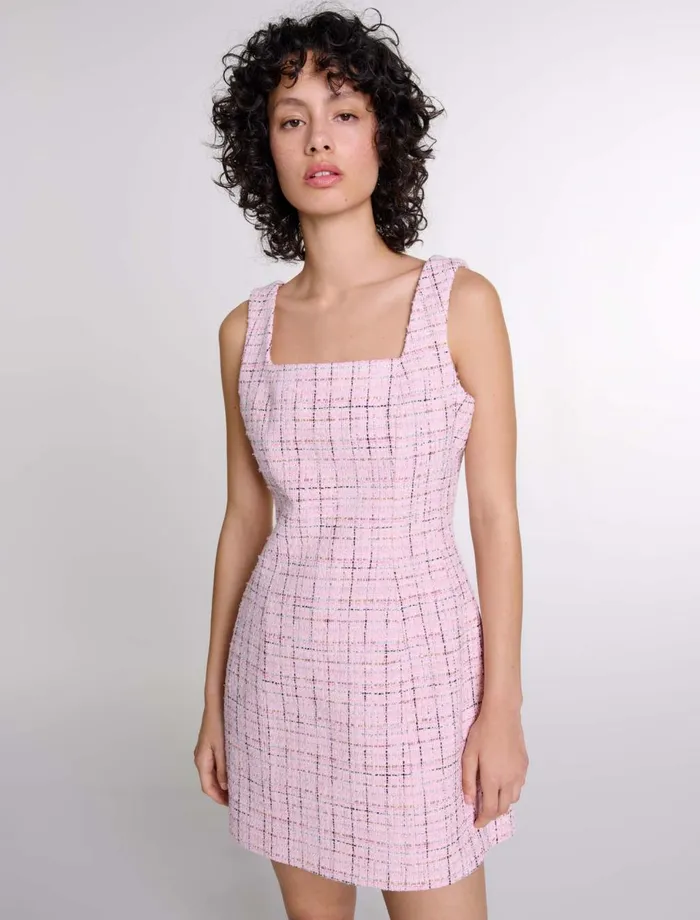 Dresses Women Maje Sleeveless Tweed Dress Pink