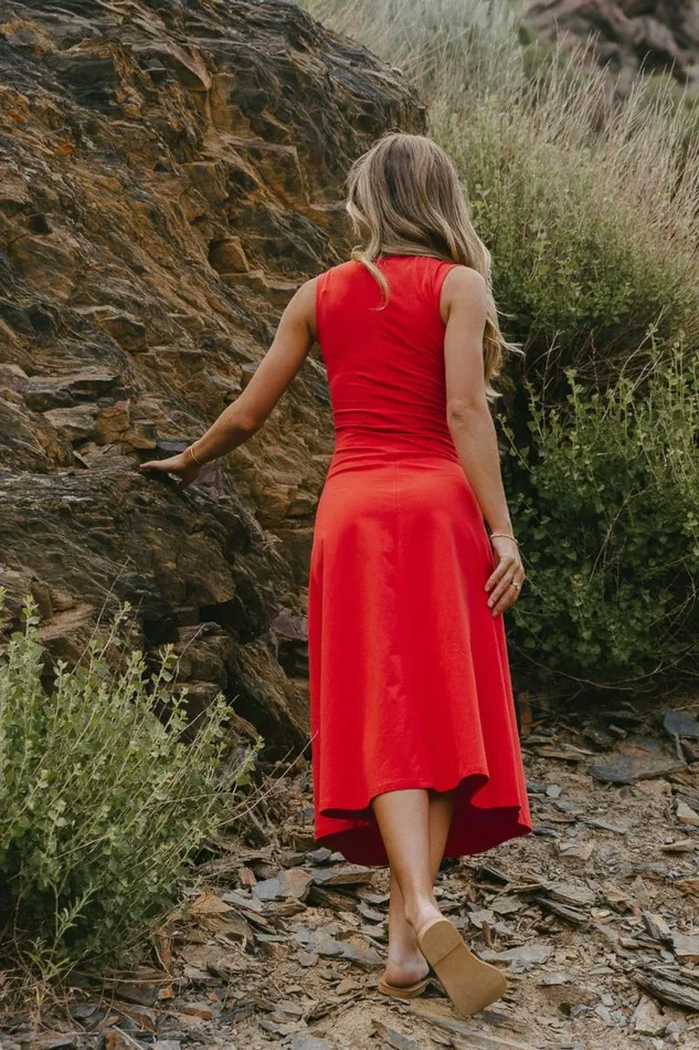 Effie Midi Dress Red Women Bohme Dresses
