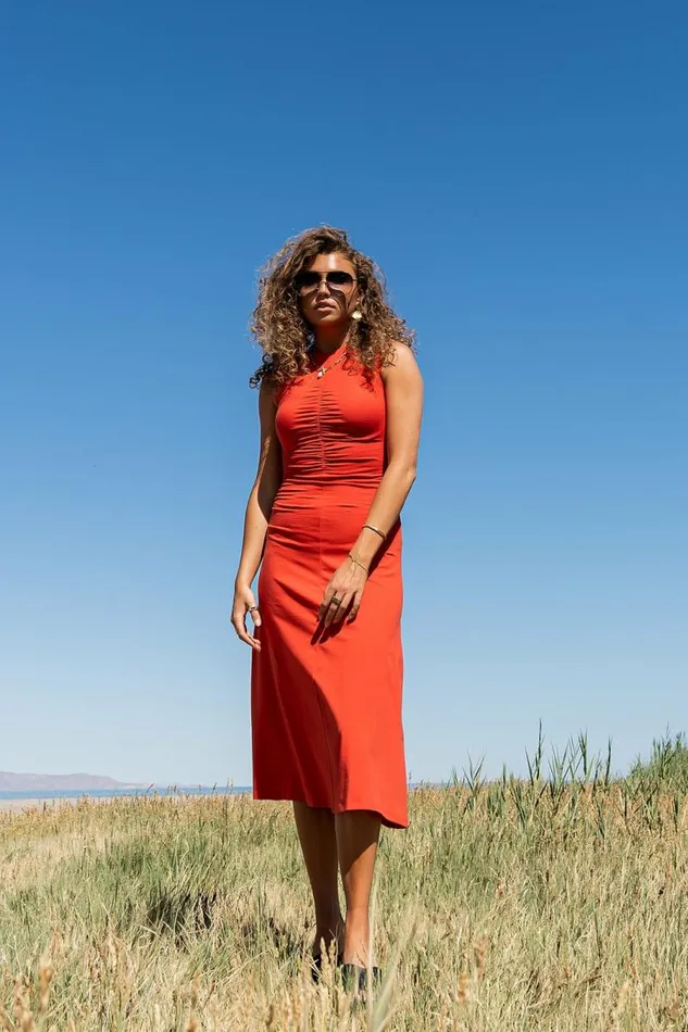 Effie Midi Dress Red Women Bohme Dresses