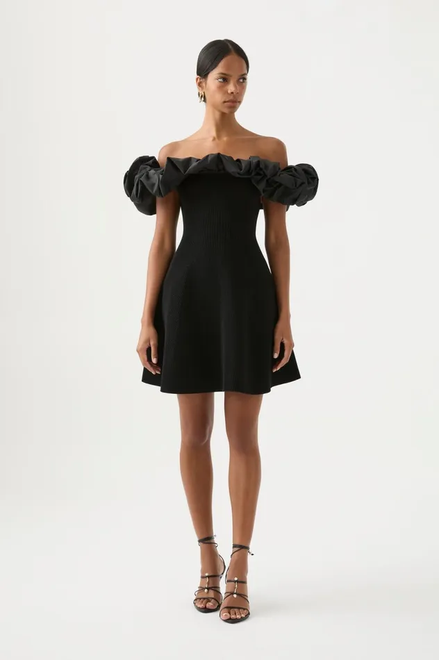 Eldora Mini Dress Black Women Aje Mini Dresses