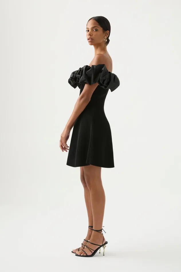 Eldora Mini Dress Black Women Aje Mini Dresses