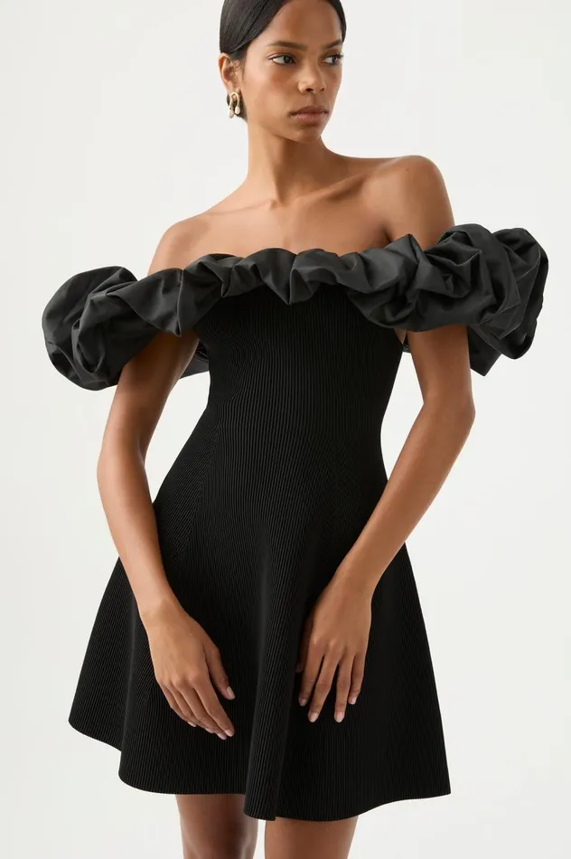 Eldora Mini Dress Black Women Aje Mini Dresses