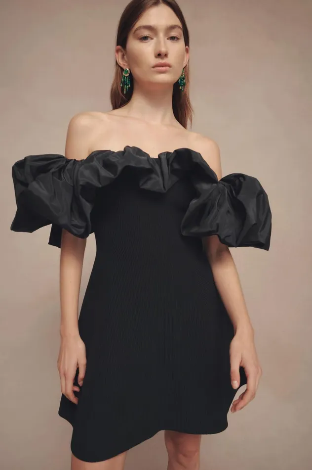 Eldora Mini Dress Black Women Aje Mini Dresses