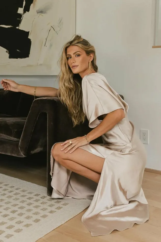 Elora Maxi Dress In Champagne Champagne Women Bohme Dresses