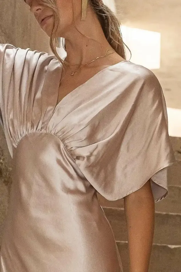 Elora Maxi Dress In Champagne Champagne Women Bohme Dresses