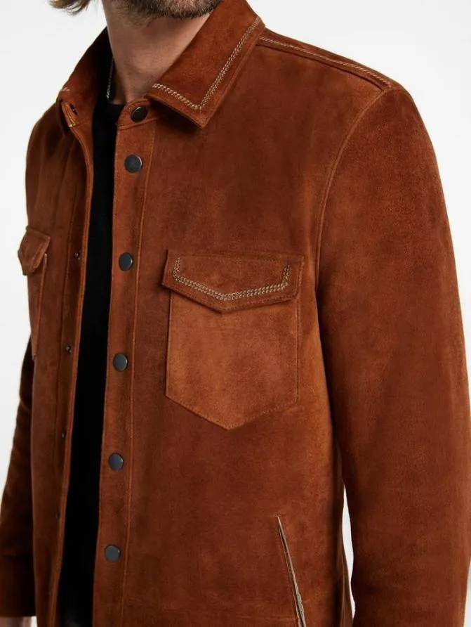 EMMONS JACKET Espresso Clothing John Varvatos Leather Jackets