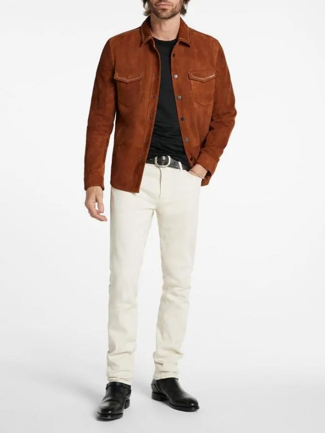 EMMONS JACKET Espresso Clothing John Varvatos Leather Jackets
