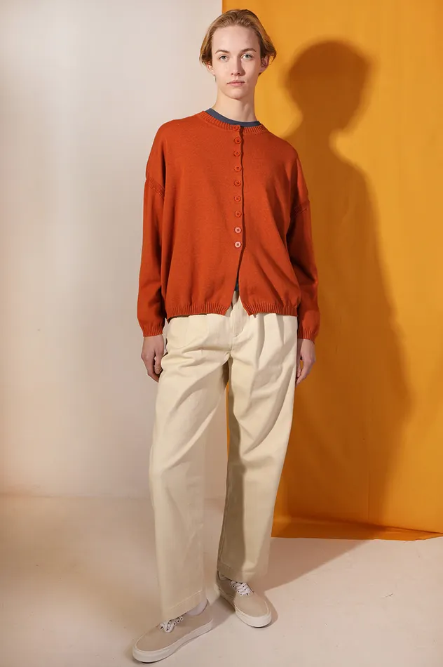 Eno Knit Burnt Orange Womens LF Markey Knitwear