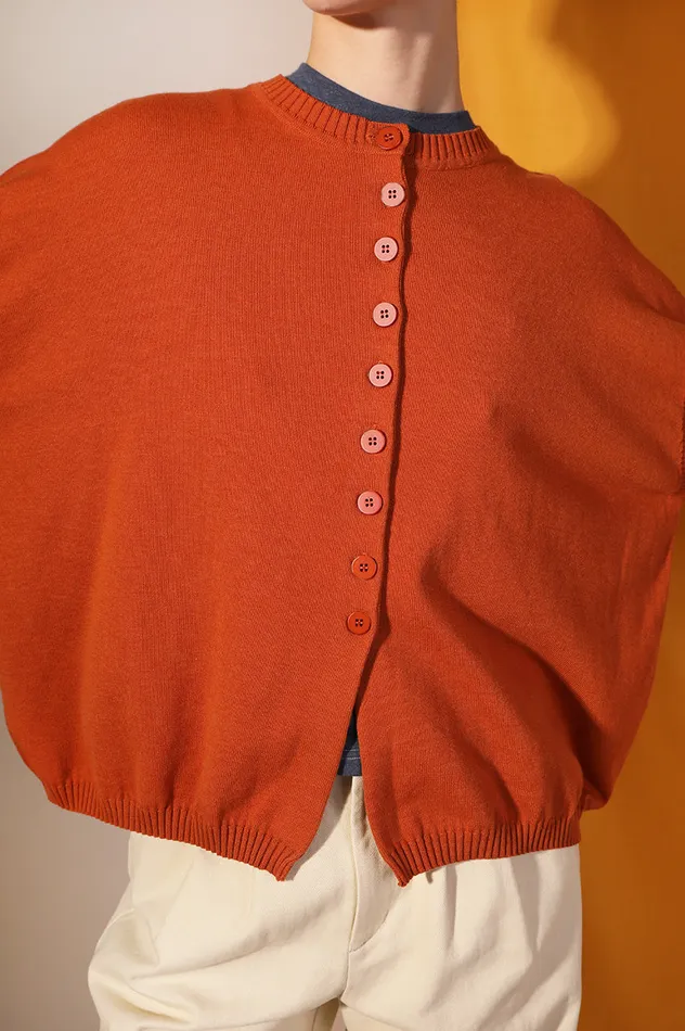 Eno Knit Burnt Orange Womens LF Markey Knitwear