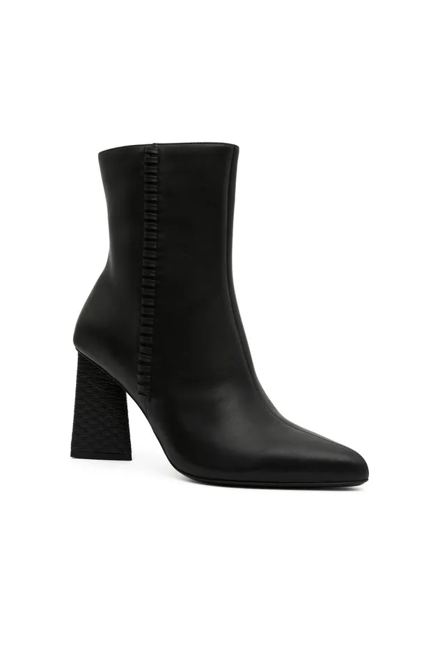Ether Whipstitch Short Boot Black Women Aje Shoes