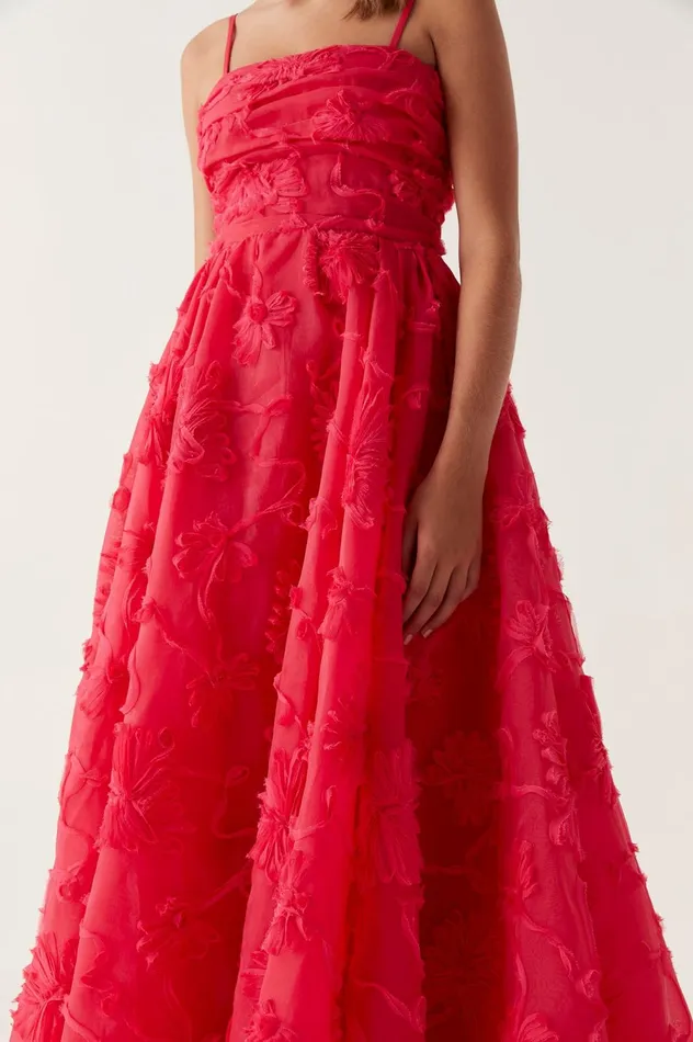 Evangeline Midi Dress Bougainvillea Red Women Aje Bridesmaid Dresses
