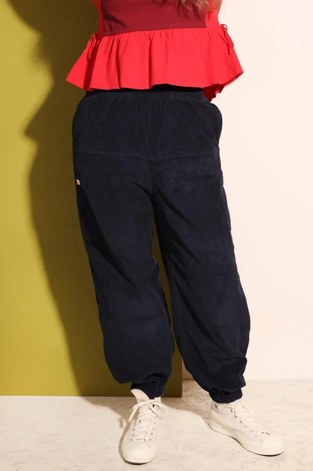Everett Trouser Corduroy Navy Womens LF Markey Trousers