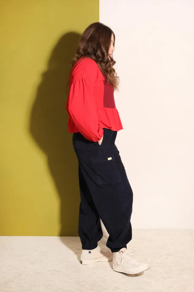 Everett Trouser Corduroy Navy Womens LF Markey Trousers