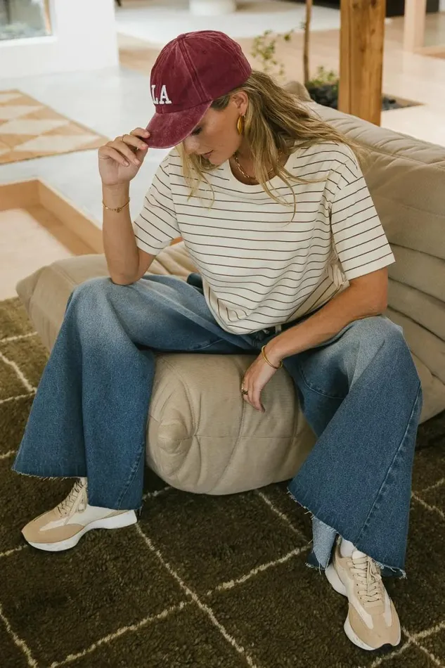 Evie Striped Top In Red Red Women Bohme Tops