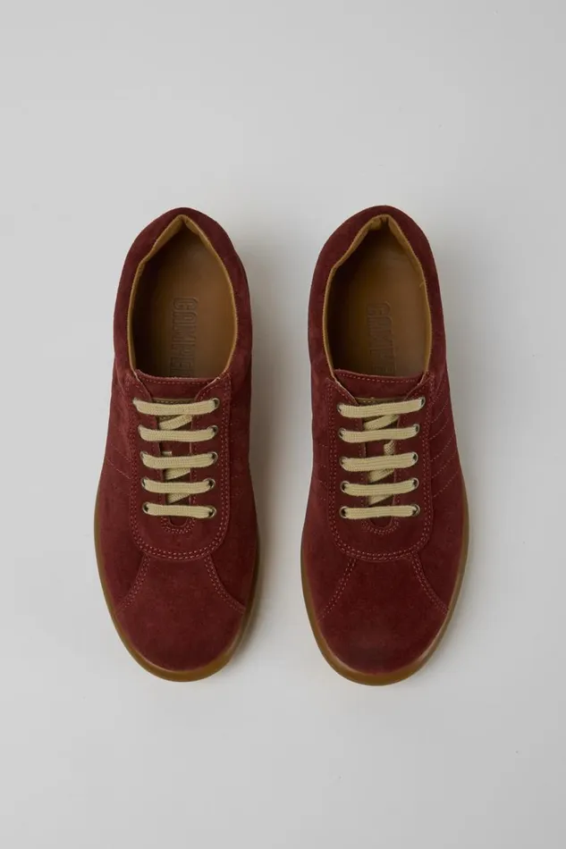 Flat Shoes Women Camper Pelotas Iconic Red Shoe