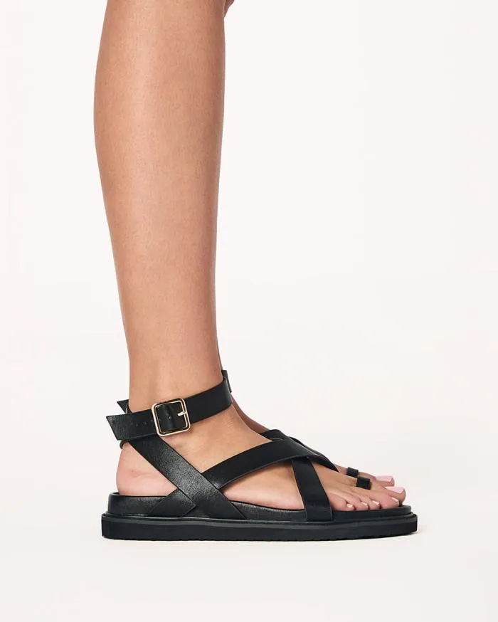 Flats Billini Sandals and Slides ZINNIA BLACK