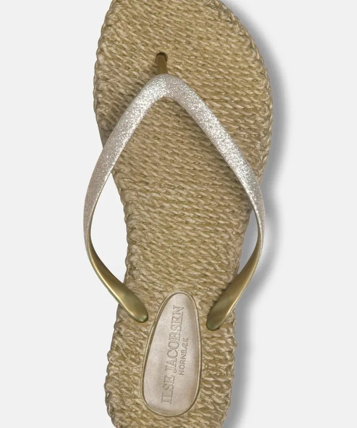 Flip Flop With Glitter 8211 Gold Shoes Ilse Jacobsen Flip Flops
