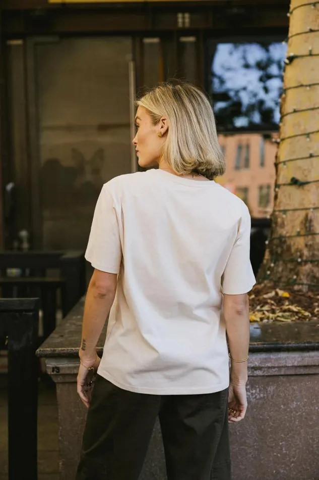 Flowers And Fruit Graphic Tee Cream Women Bohme Tees and Tanks