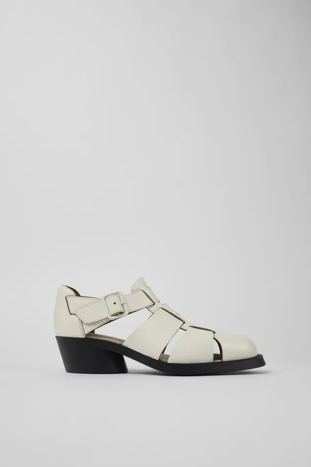 Formal Shoes Women Camper Bonnie White Leather Sandal Formal Shoes Women Camper Bonnie White Leather Sandal