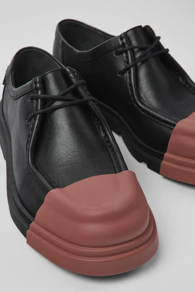 Formal Shoes Women Camper Junction Black Leather Wallabee Shoe