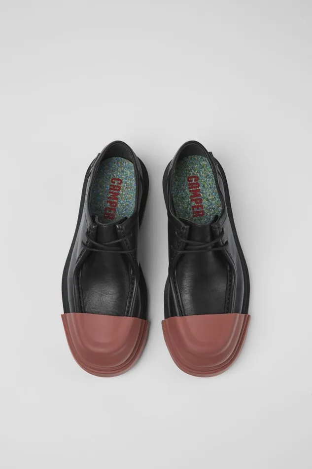 Formal Shoes Women Camper Junction Black Leather Wallabee Shoe Formal Shoes Women Camper Junction Black Leather Wallabee Shoe