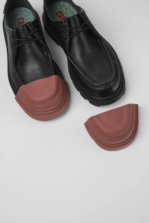 Formal Shoes Women Camper Junction Black Leather Wallabee Shoe Formal Shoes Women Camper Junction Black Leather Wallabee Shoe